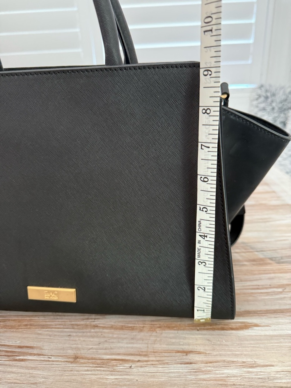 Zac Posen Black Satchel with Gold Plate - Picture 3 of 3